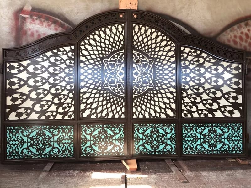 Ворота в арабском стиле, лазерная резка.